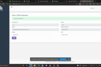build an admin panel, dashboard in reactjs laravel PHP node tailwind css sass