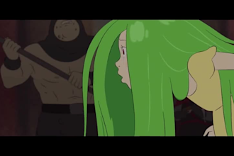 create 2d cartoon music video animation, anime style lofi loop music video