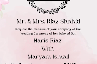 create invitation, birthday, wedding, baby shower