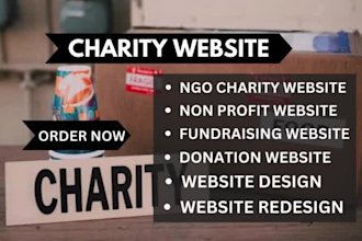 build non profit website, charity website, ngo charity website, donation website