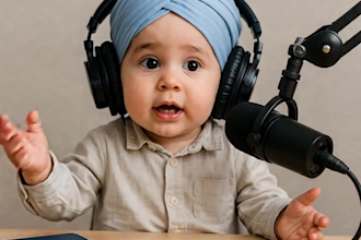 create ai baby talking podcast, viral ai baby podcast