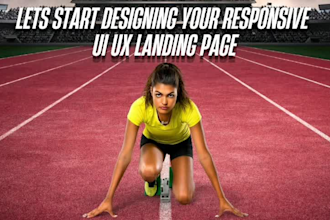 design a modern, responsive UI UX landing page on figma and xd