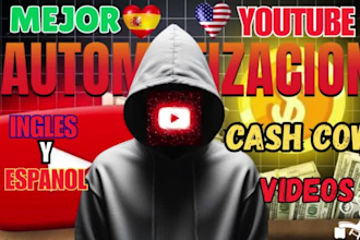 create automated youtube cashcow channel cash cow videos in english and spanish