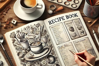 design custom cooking books with recipes, illustrations, and animations