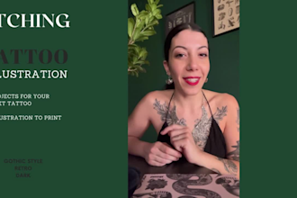 make custom etching engraving tattoo and illustrations