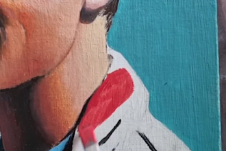 paint a portrait in oils or acrylics