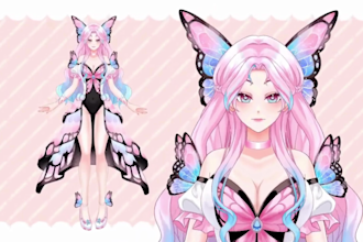 design and rig custom live2d vtuber commission  sfw and nsfw  pngtuber