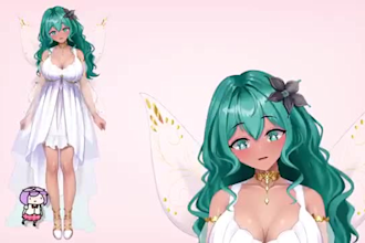create and rig live2d vtuber model vtuber commission anime png tuber rigging