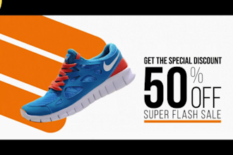 design 3d animated website, web banners, shopify banner and banners ads