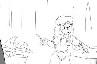 create 2d traditional animation, hand drawn frame by frame animation, lineart