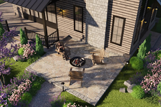 design outdoor space in your house, 3d modeling, image rendering