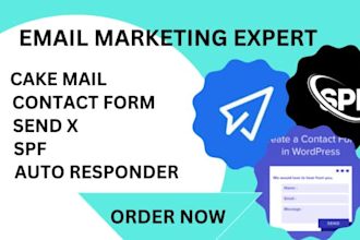do cakemail, spf, sendx, contact form, template customization