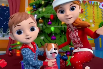 make christmas greetings card video animation