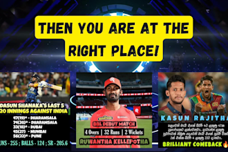 create cricket posts, match posters and cricket videos