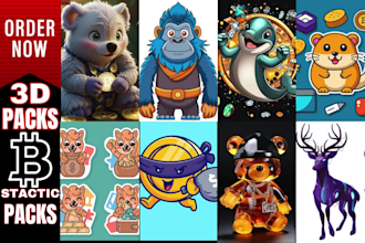 create command furry animated custom stickers telegram discord 3d sticker gifs