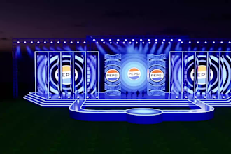 create unique 3d events and stage design with realistic lightings