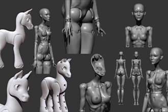 sculpt 3d bjd 3d toy articulated model 3d doll action figure 3d flexi model toy