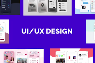 design UI UX of mobile and web apps, wireframes, prototype