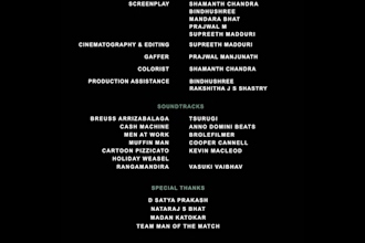design the rolling end credits sequence for your film