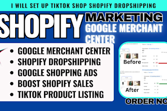 build shopify google shopping ads and merchant center, fix gmc product listing