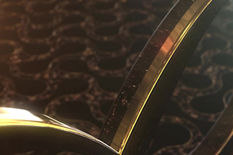 create gold particles 3d logo intro video