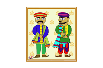 create indian folk art style designs for invites, brochures, books