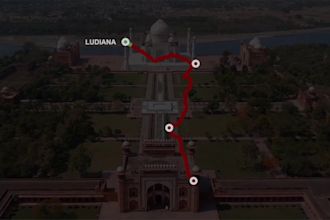 create a travel route map animation