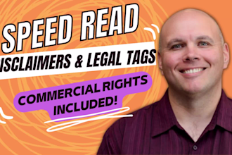 speed read your fast talking disclaimer, legal tag voiceover