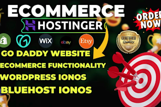 do hostinger bluehost godaddy ecommerce website, shopify, wix ecommerce website