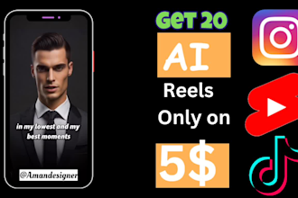 create 100 ai motivational instagram reels, youtube shorts, tik tok video ads