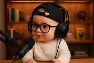 create ai baby podcast using sora google veo 3 runway invideo voice ai