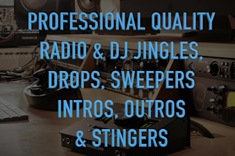 create radio quality sweepers, jingles and stingers