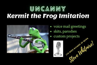 do your voiceover as kermit the frog