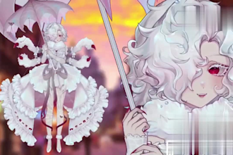 draw custom live 2d vtuber model, live 2d riging, vtuber commission
