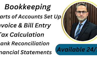 do bookkeeping in quickbooks online, xero, wave, myob and zoho books