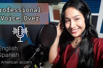 record a professional female voice over in 24h