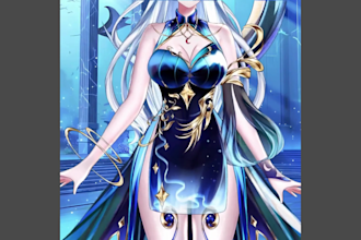 draw custom dakimakura body pillow rig vtuber 3d model live2d anime vtuber nsfw