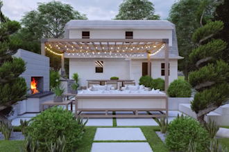 do backyard, pool and patio design as landscape architect