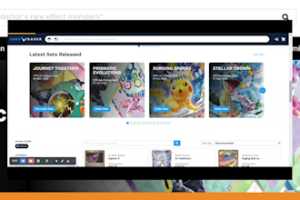 trading card website trading card ecommerce website trading card shopify website