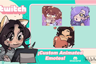 draw custom animated emotes for twitch and discord