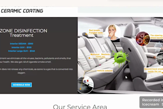 design a car repair website, a car detailing website,