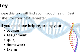 assist you in hematology, cell biology, biology assignment