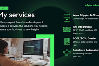 be your salesforce developer for apex, classes and triggers