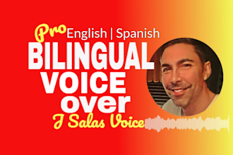 bilingual voice narration english or spanish language