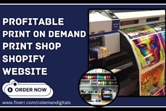 print shopify store print on demand printful printify store dropshipping website