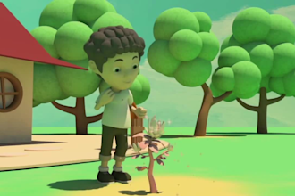 do 3d character animation, 3d animation video, 3d kids animation video