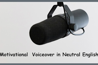 provide a motivational and inspirational male voiceover