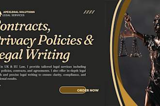 do uk and eu law, privacy policy, contracts, legal research and writing