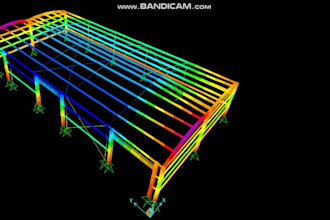 analyze and design the structure with structural software