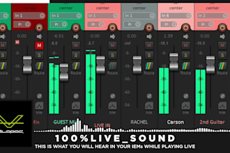 set up your bands live project and backing tracks
